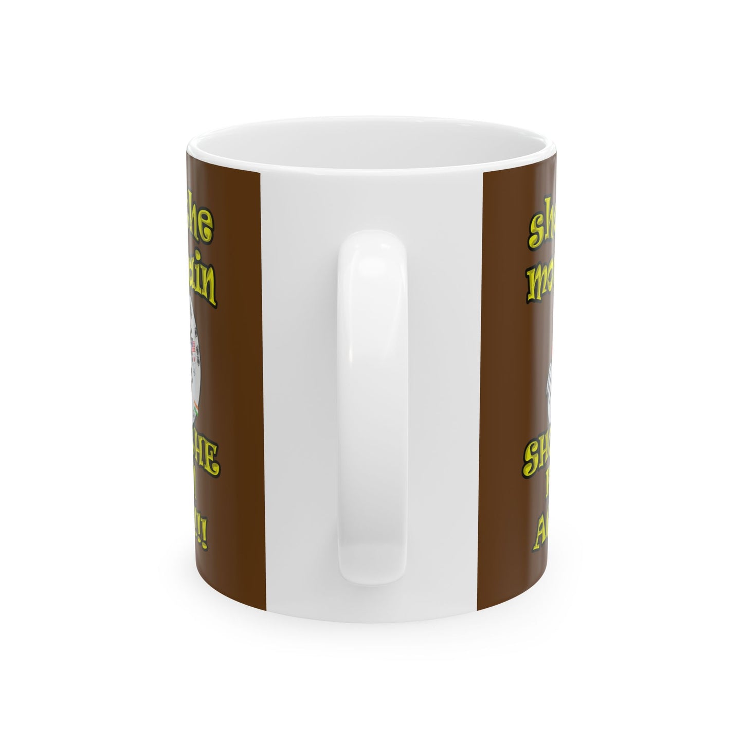 shoot the moon again - White Mug (brown)