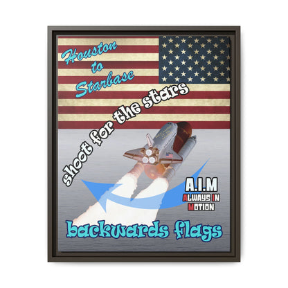 shoot for the stars - framed canvas art (brushed nickel)