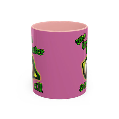 green monster - Accent Mug (light pink)