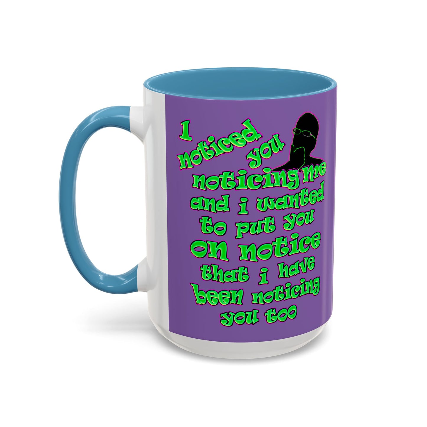 noticed you noticing - Accent Mug (light purple)