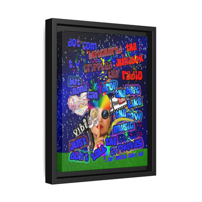 drop the beat - framed canvas art ('snoops' background)