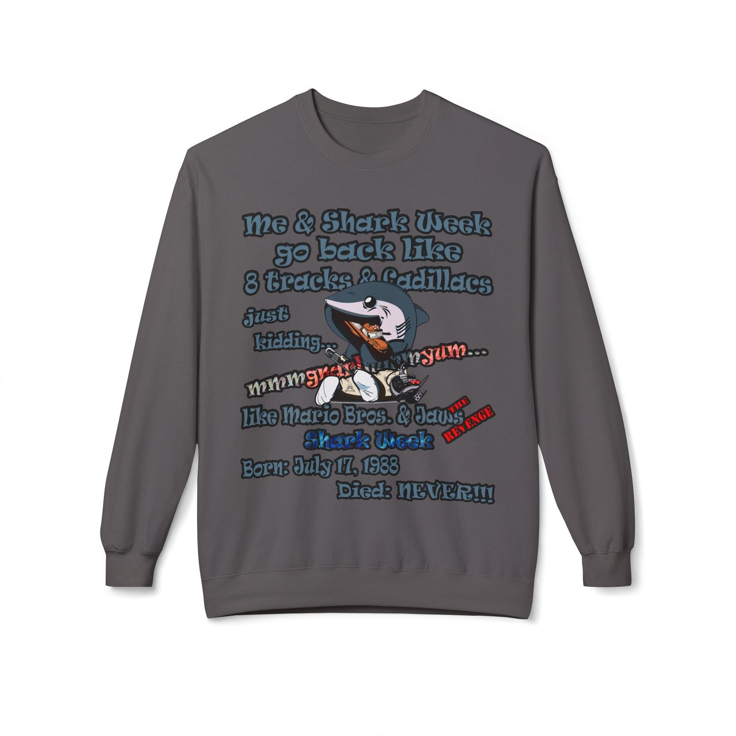 shark week - Unisex Midweight Softstyle Fleece Crewneck Sweatshirt