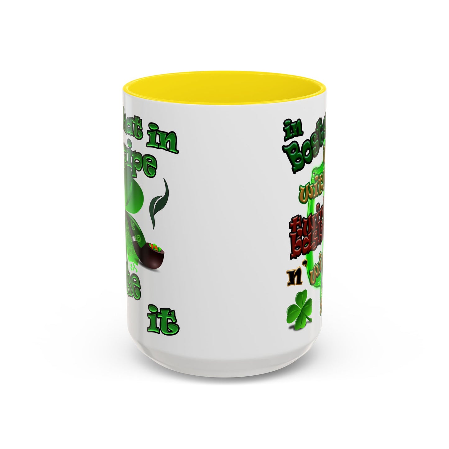 celtics logo - Accent Mug (white)