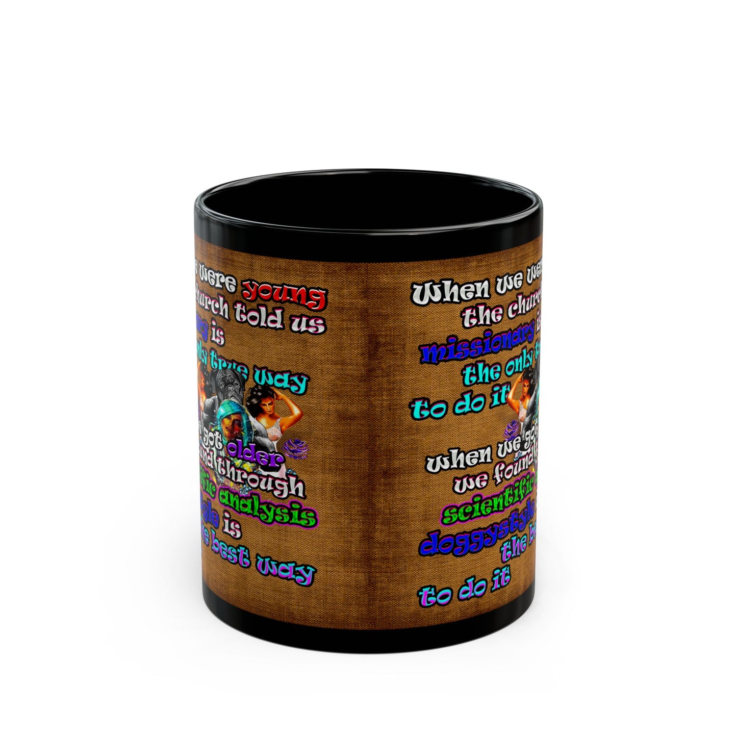doggystyle - Black Mug (brown papyrus)
