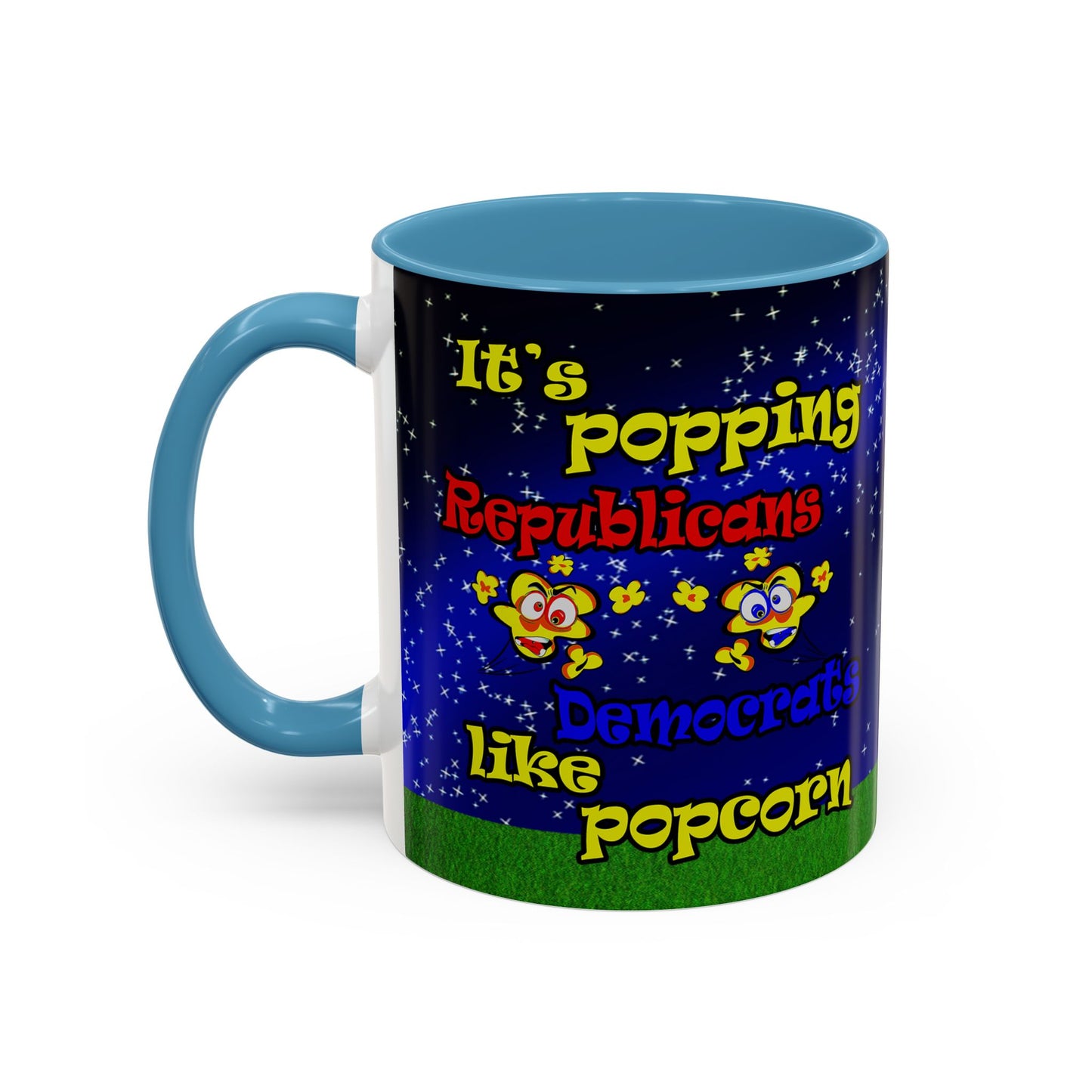 popping like popcorn - Accent Mug ('snoops' background)