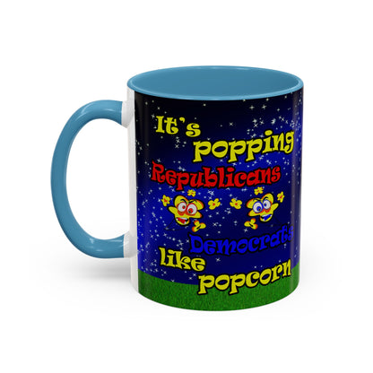 popping like popcorn - Accent Mug ('snoops' background)