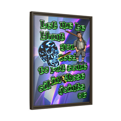 og - framed canvas art (grey-pink wave)