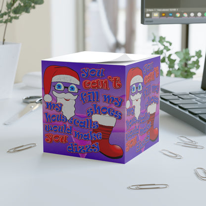 santa's shoes - note cube (purple-pink wave)
