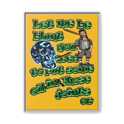og - framed canvas art (yellow)
