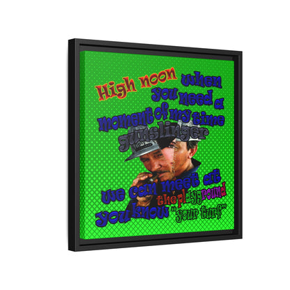 high noon - framed canvas art (logo green)