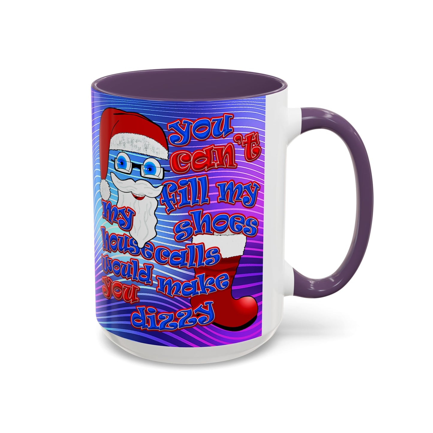 santa's shoes - Accent Mug (purple wave)