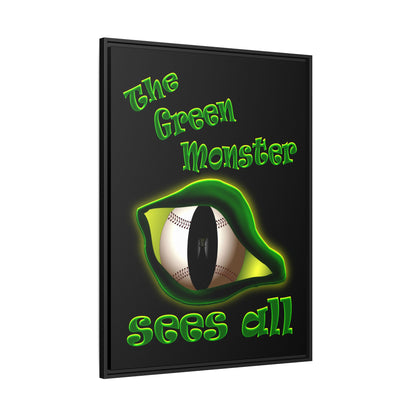 green monster - framed canvas art (black)