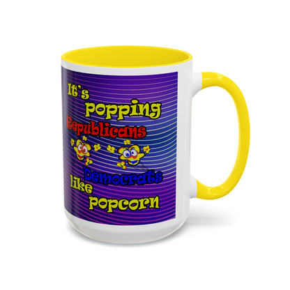 popping like popcorn - Accent Mug (purple wave)