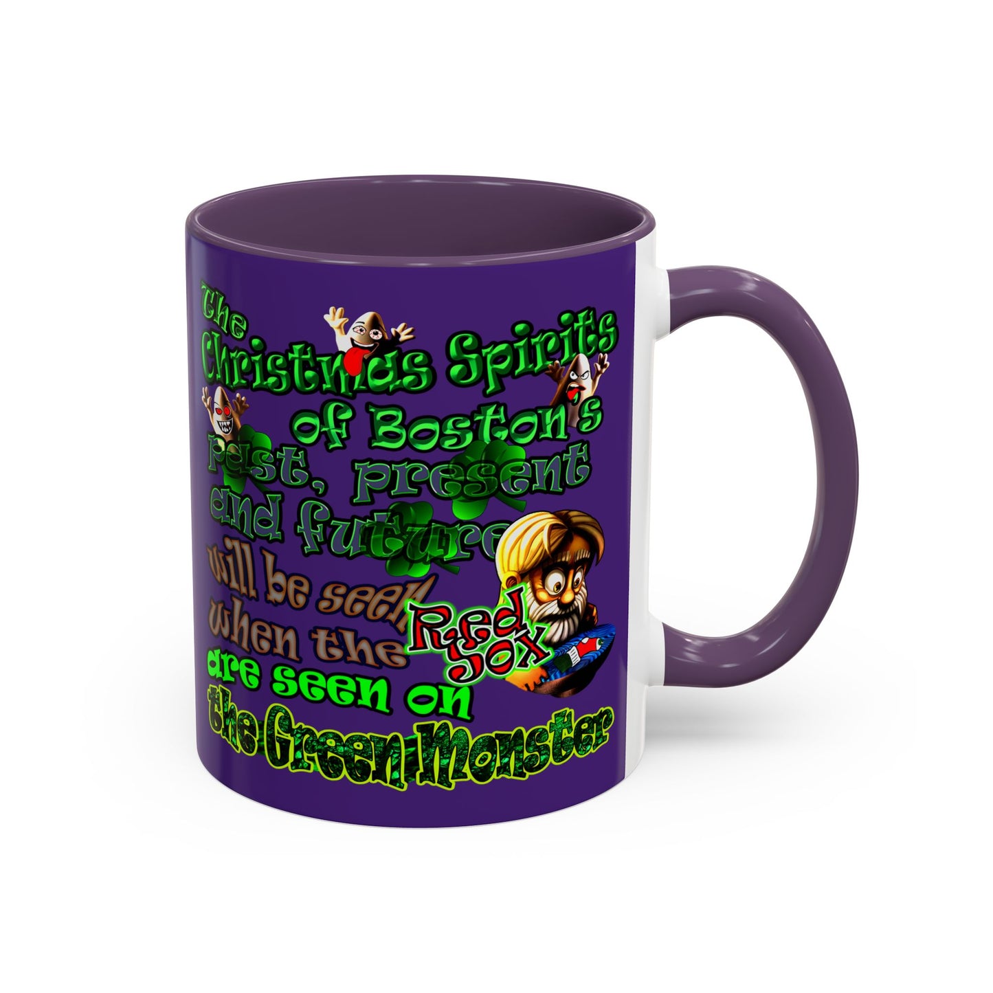 christmas spirits of boston - Accent Mug (purple)