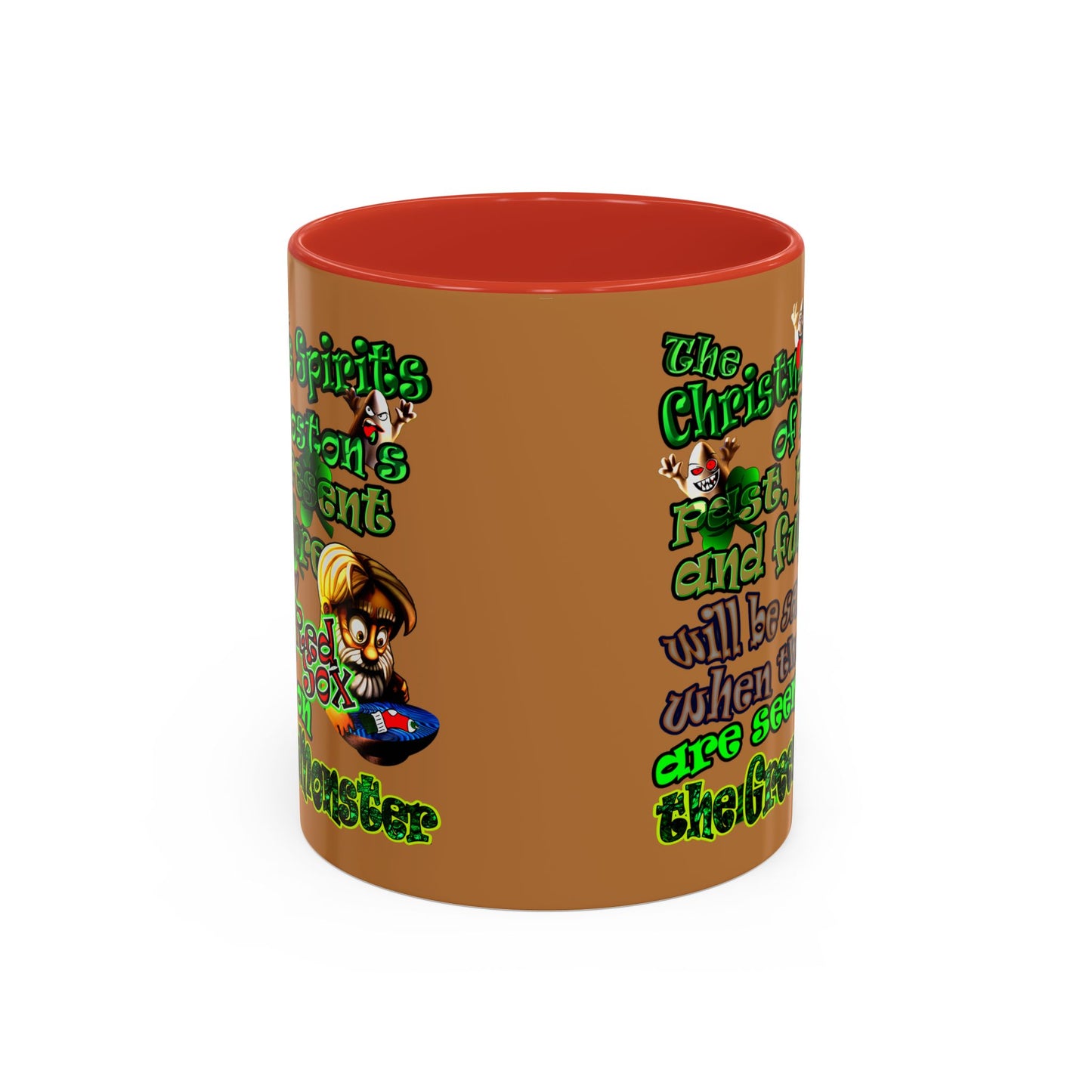 christmas spirits of boston - Accent Mug (light brown)