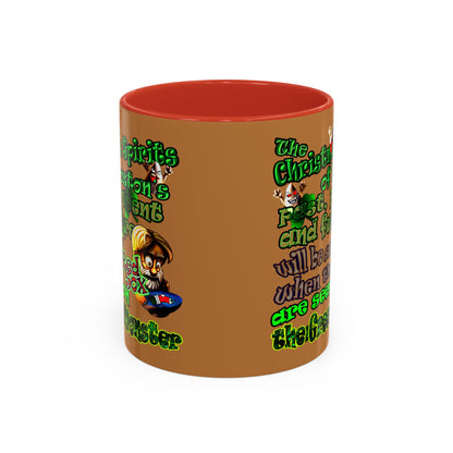 christmas spirits of boston - Accent Mug (light brown)
