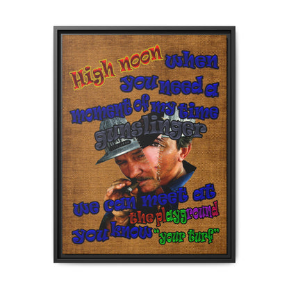 high noon - framed canvas art (brown papyrus)
