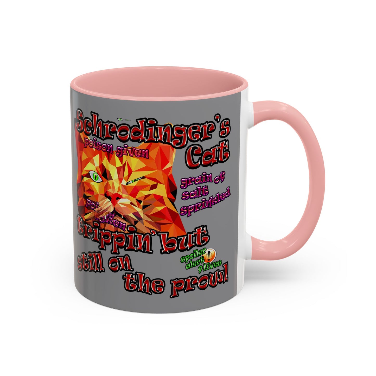 schrodinger's cat - Accent Mug (grey)