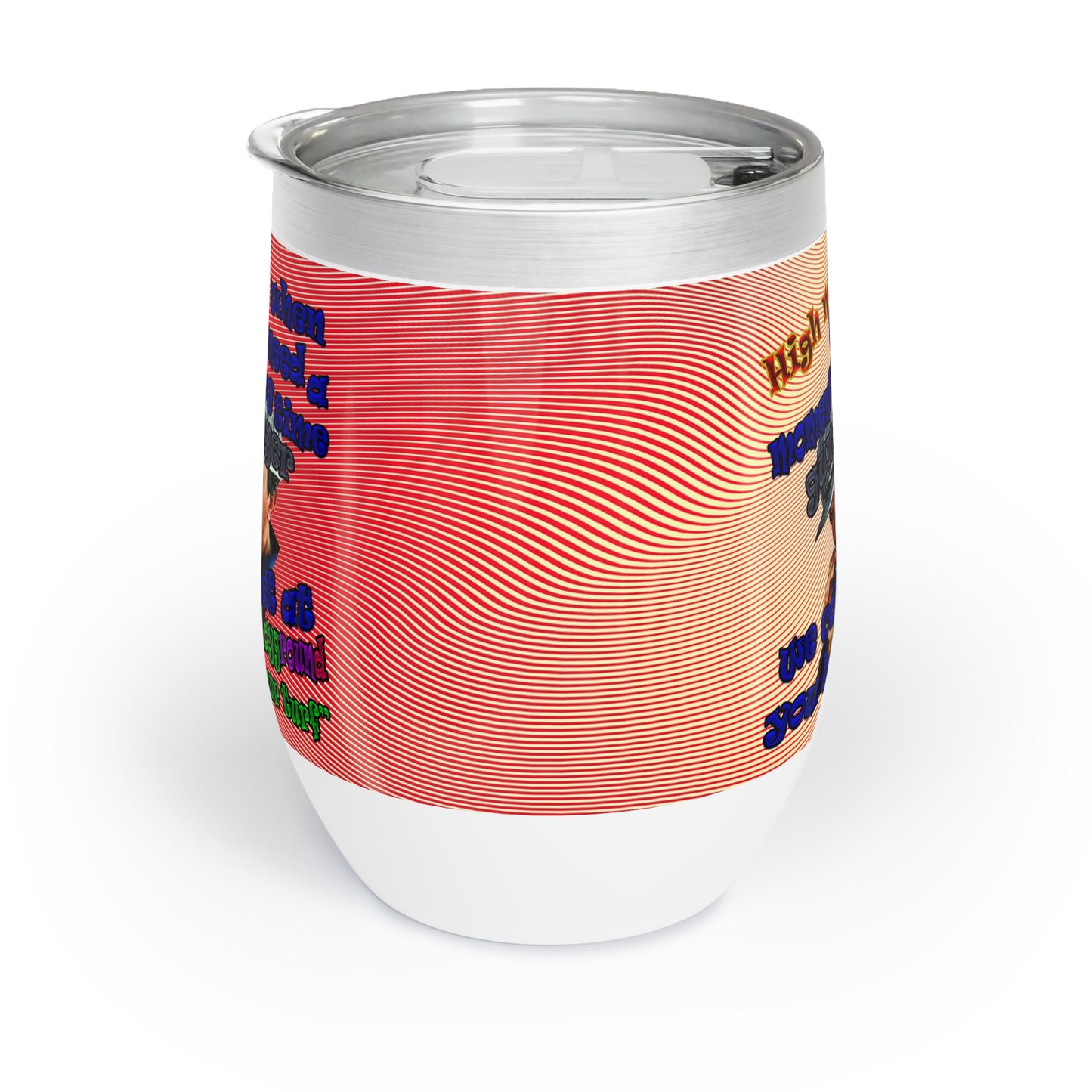 high noon - Chill Wine Tumbler (yellow-orange wave)