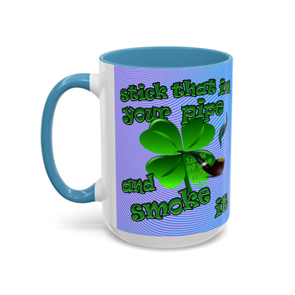 celtics logo - Accent Mug (light blue-purple wave)