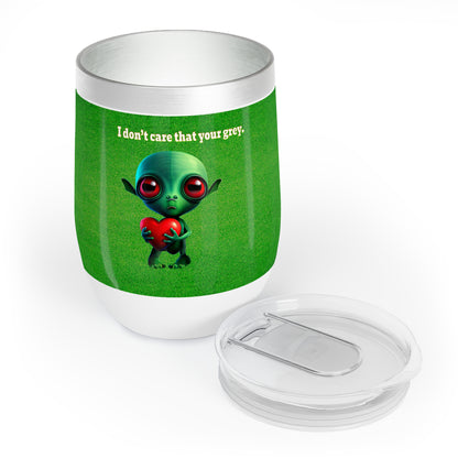 I don't care that your grey - Chill Wine Tumbler (green turf)