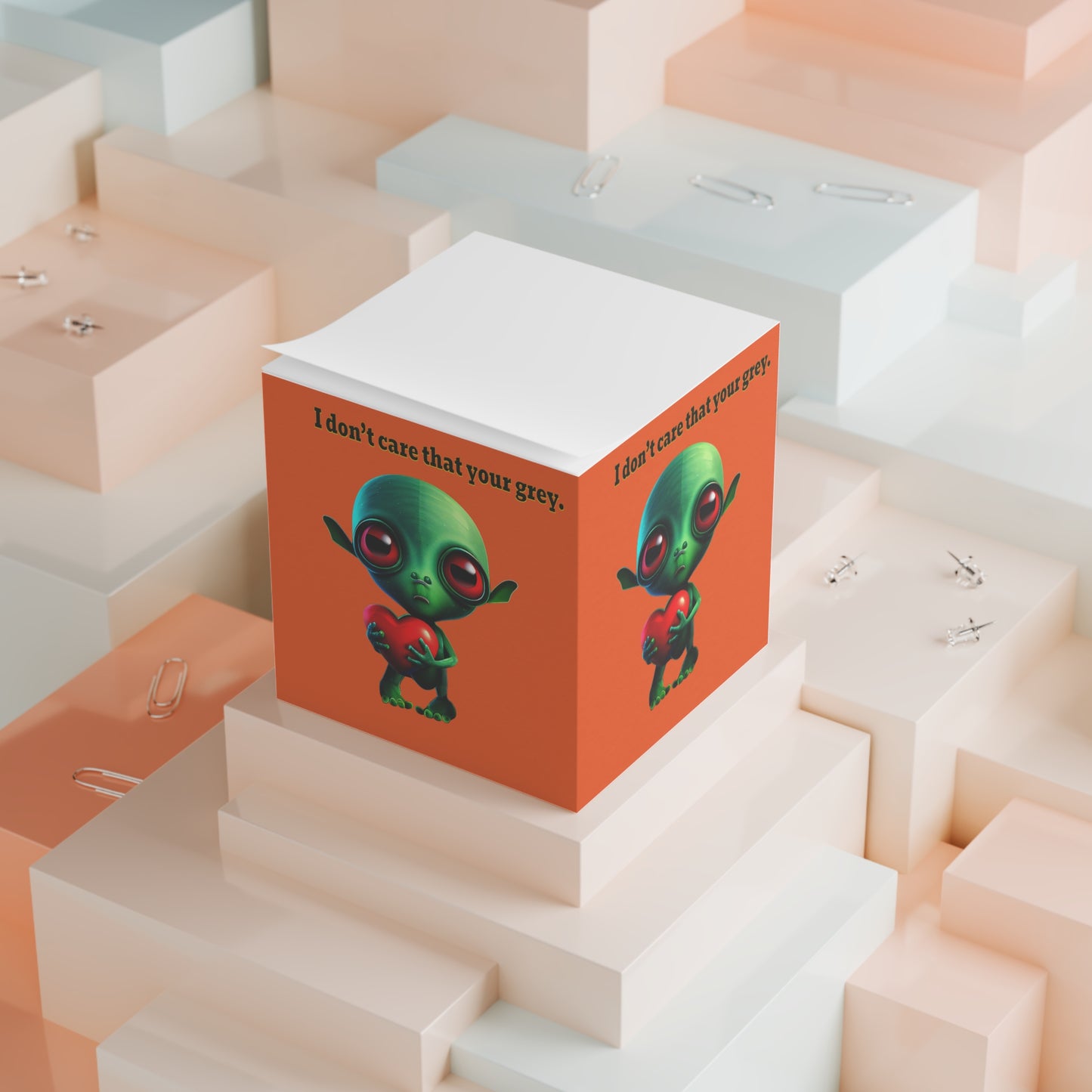 I don't care that your grey - note cube (orange)
