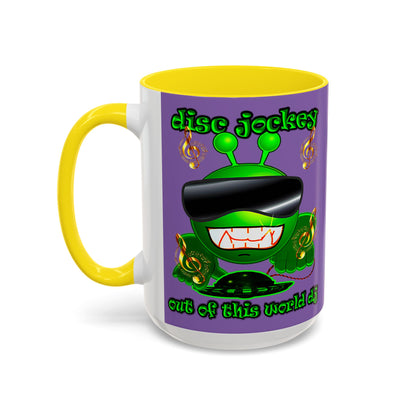 disc jockey - Accent Mug (light purple)