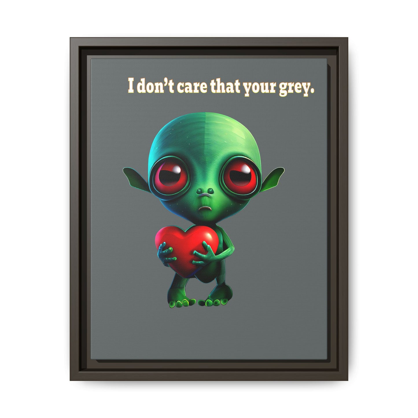 I don't care that your grey - framed canvas art (dark grey)