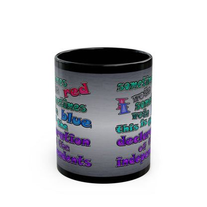 declaration of the independents - Black Mug (brushed nickel)