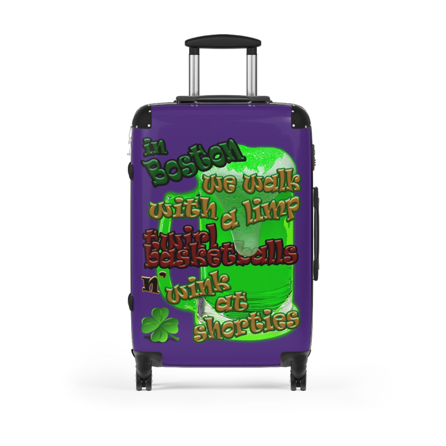 celtics logo - Suitcase (purple)