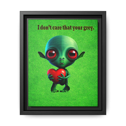 I don't care that your grey - framed canvas art (green turf)