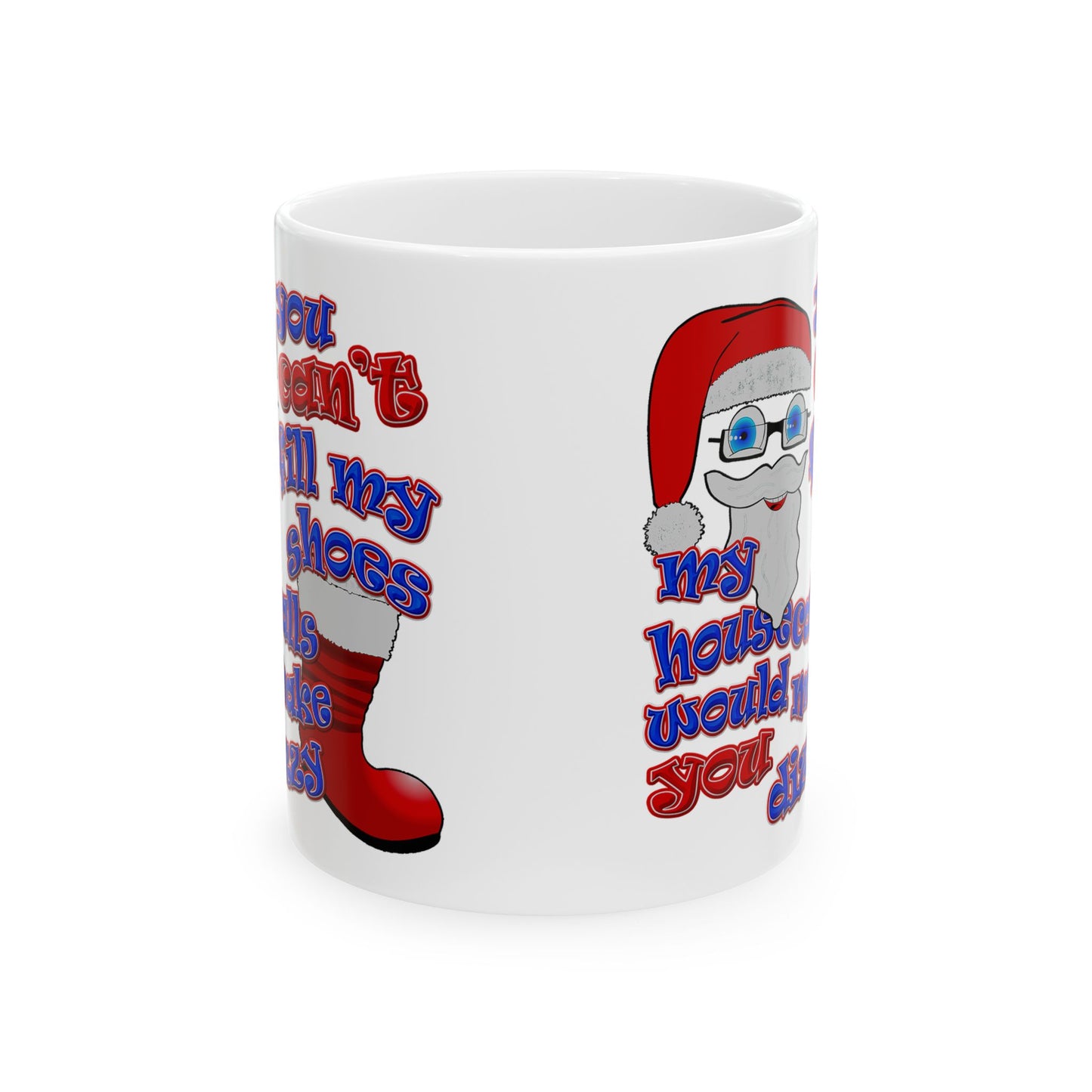 santa's shoes - White Mug (white)