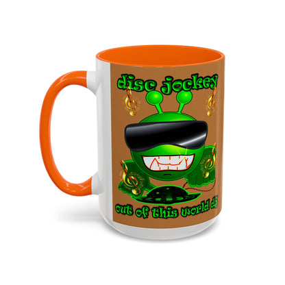 disc jockey - Accent Mug (light brown)