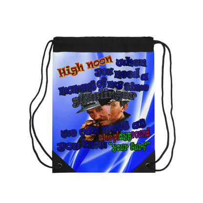high noon - Drawstring Bag (blue-white wave)
