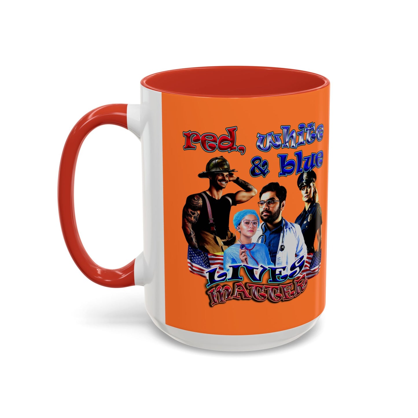 rw&b lives matter - Accent Mug (crusta)