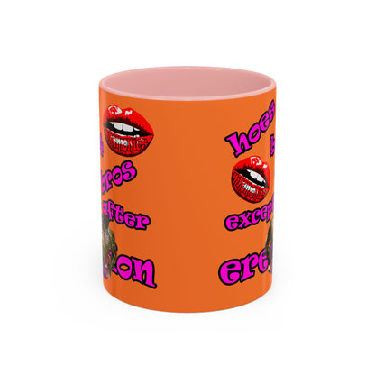 hoes b4 bros - Accent Mug (crusta)