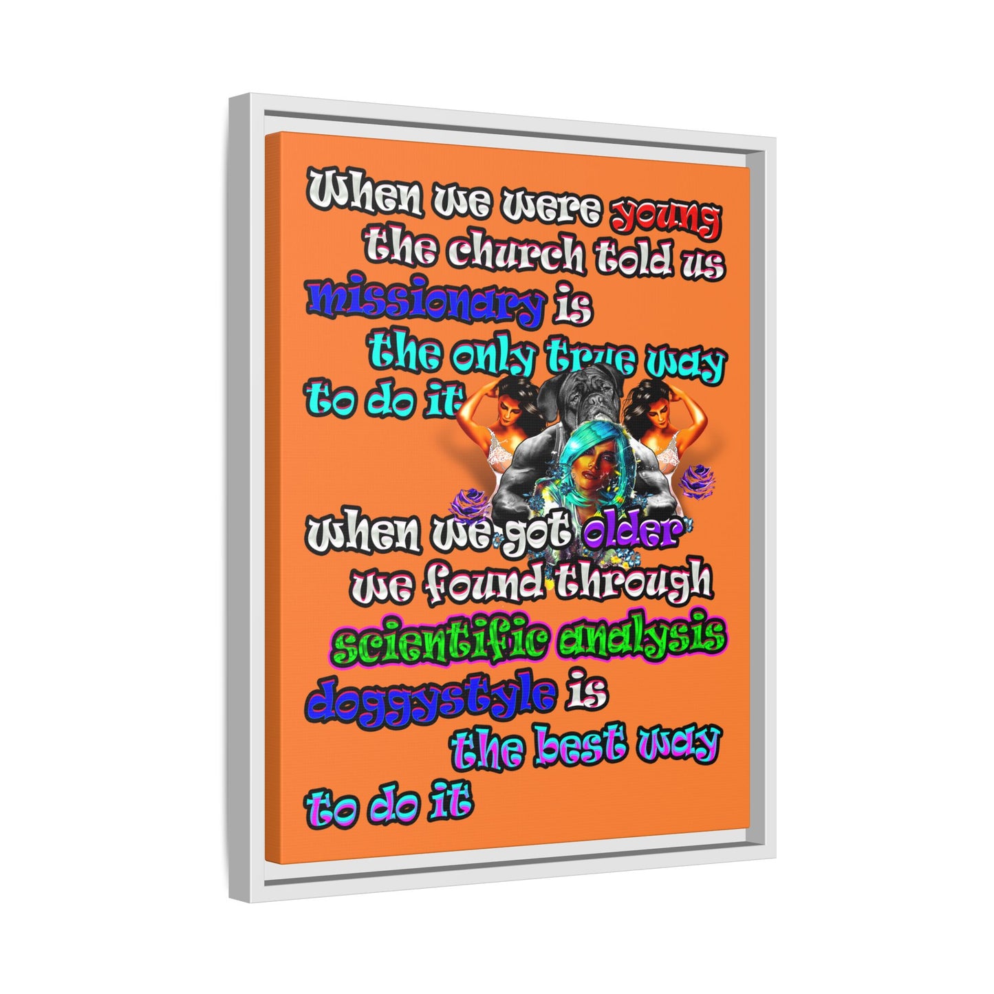 doggystyle - framed canvas art (crusta)