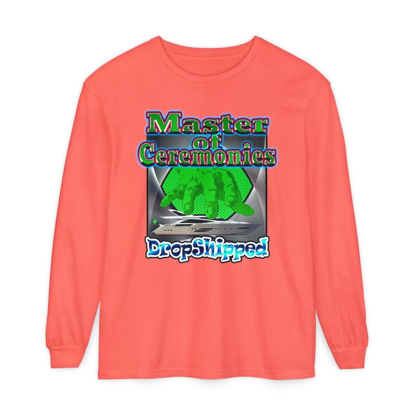 logo - Unisex Garment-dyed Long Sleeve T-Shirt