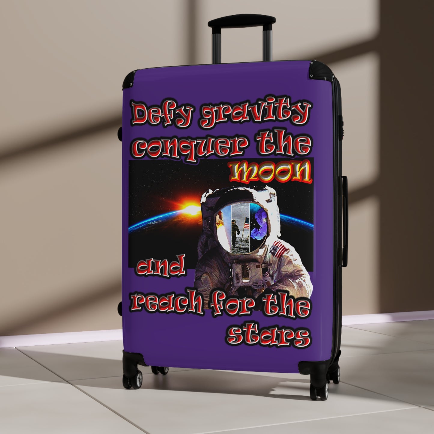defy conquer reach - Suitcase (purple)