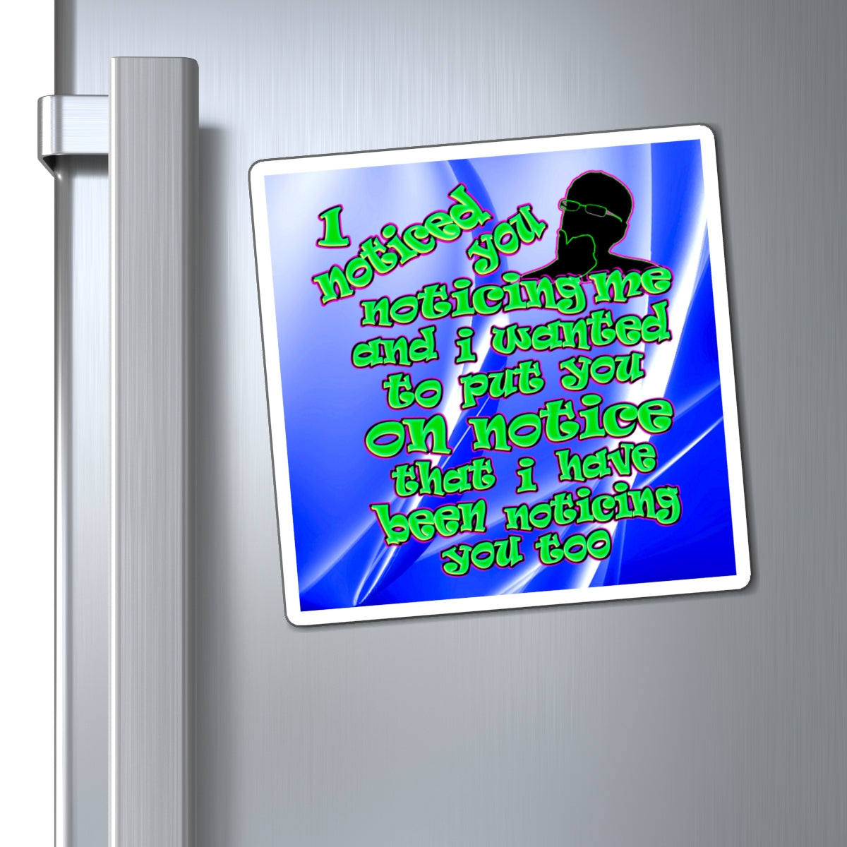 noticed you noticing - Magnets - (blue-white wave)