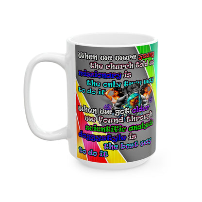 doggystyle - White Mug (rainbow split)
