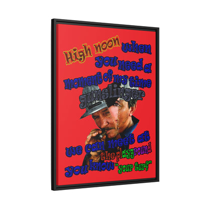 high noon - framed canvas art (red)