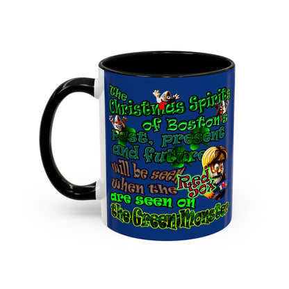 christmas spirits of boston - Accent Mug (dark blue)