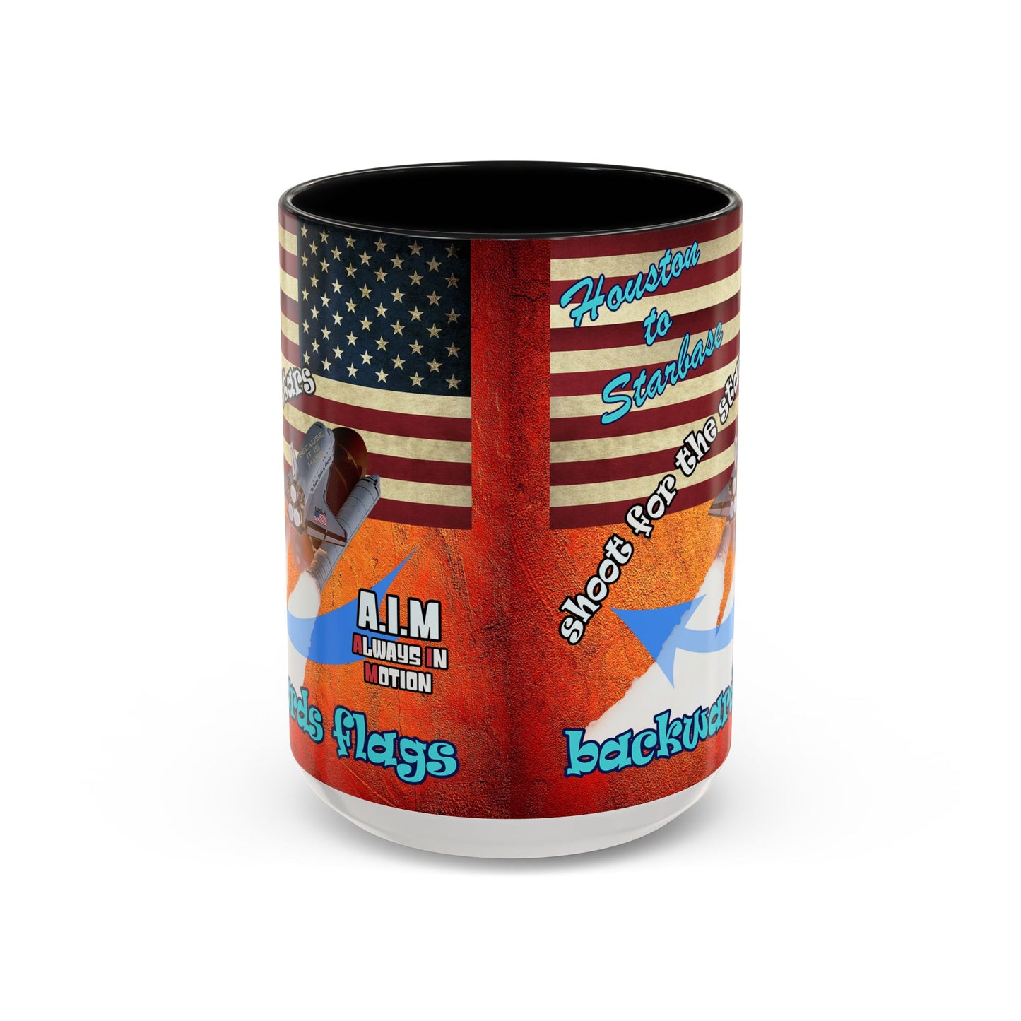 shoot for the stars - Accent Mug (burnt orange)