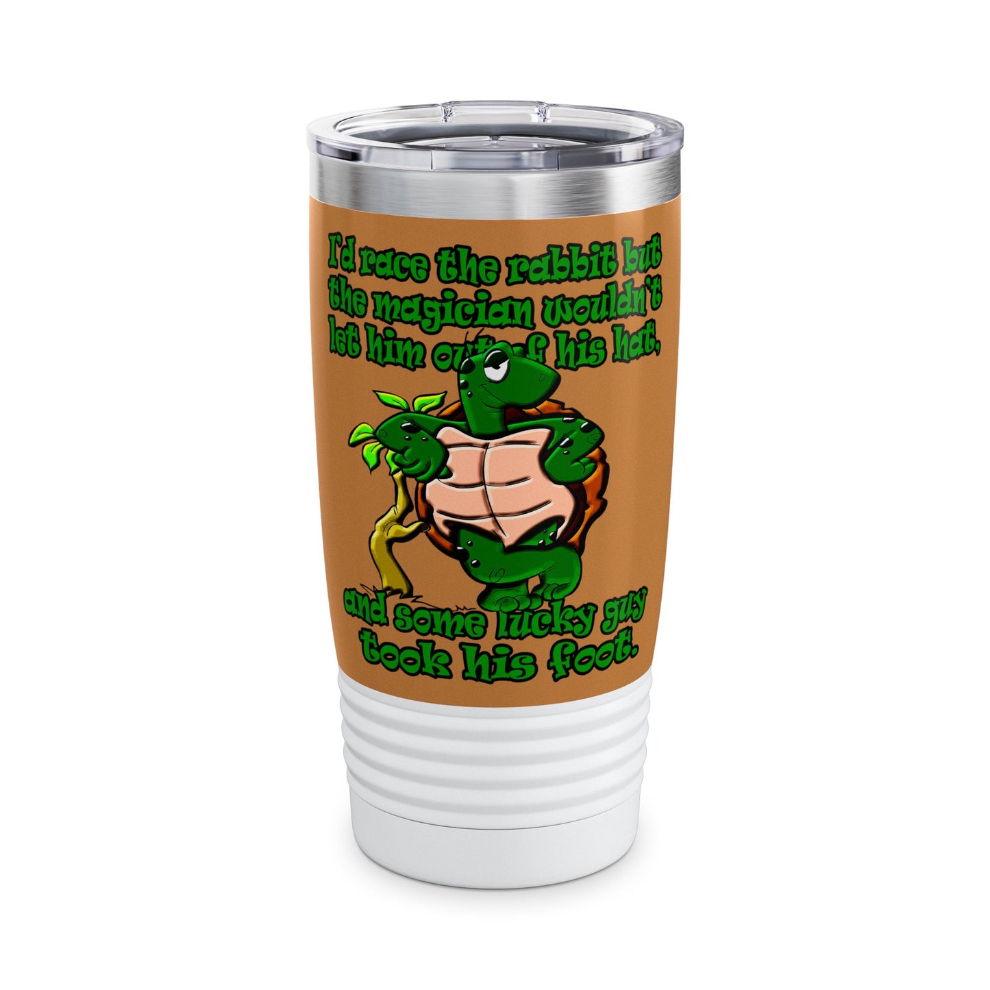 turtle race - Ringneck Tumbler, 20oz (light brown)