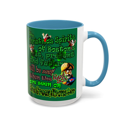christmas spirits of boston - Accent Mug (dark green)