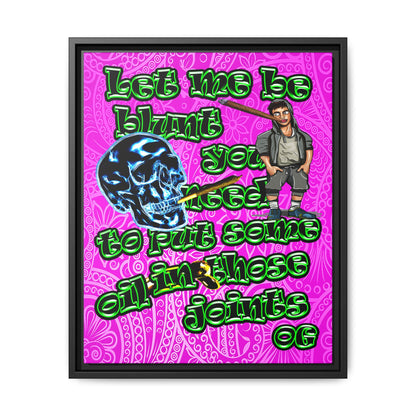 og - framed canvas art (pink swirl)