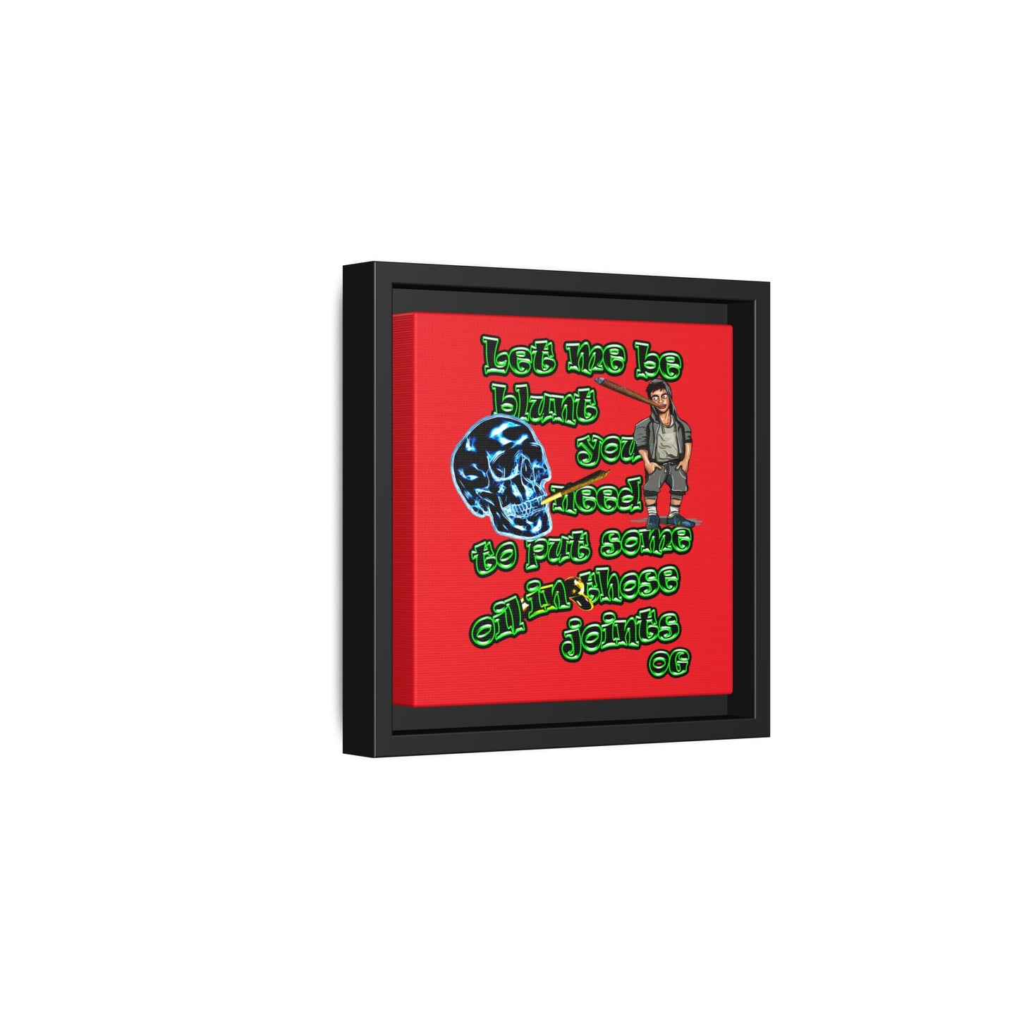 og - framed canvas art (red)