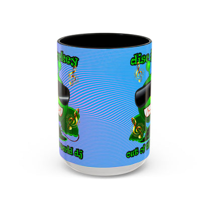 disc jockey - Accent Mug (light blue-purple wave)