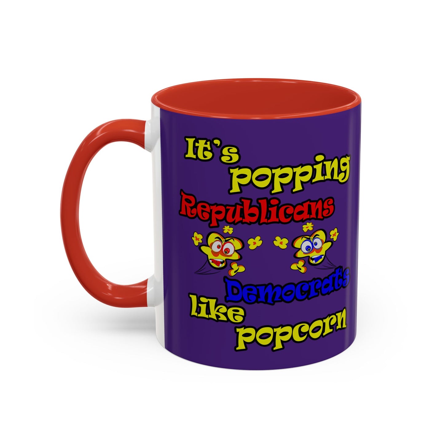 popping like popcorn - Accent Mug (purple)